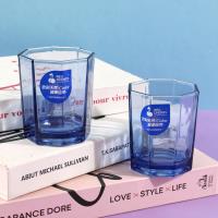 8607-B blue glass cup
