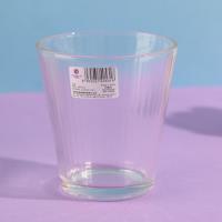 كأس زجاجي مخطط عموديًا، موديل MP89511A.