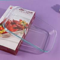 صينية تحميص زجاجية مستطيلة بحجم 1.6 لتر.