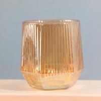 كأس زجاجي سداسي الشكل مطلي بالكهرباء من طراز 8010.