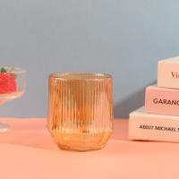 كأس زجاجي سداسي الشكل مطلي بالكهرباء من طراز 8010.