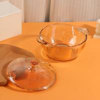 BW-001LJ双耳玻璃碗带盖