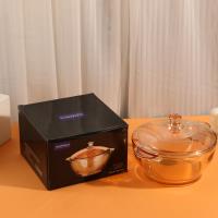 BW-001LJ双耳玻璃碗带盖