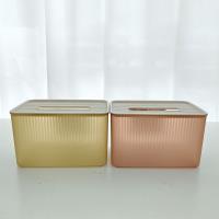 透明细条纹纸巾盒7738