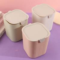 Desk trash can with lid, 3037