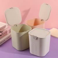 Desk trash can with lid, 3037