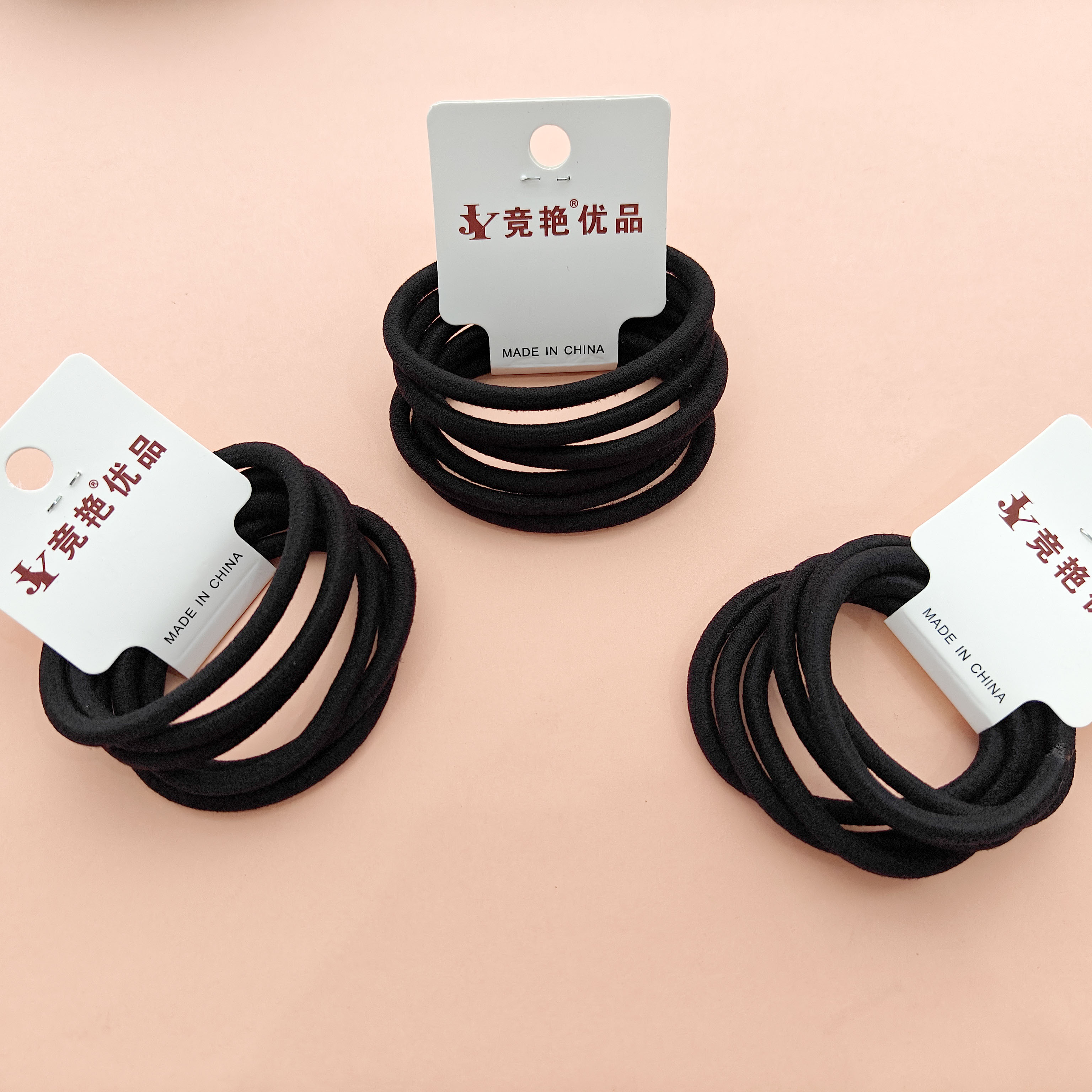 6 black high-elasticity headbands