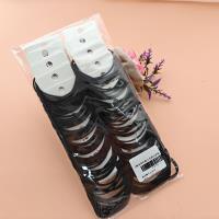 3 black simple hair ties in the style of "Woodland Girl"