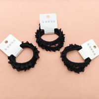 2 pure black lace headbands