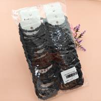 3 pure black bamboo knot hair ties