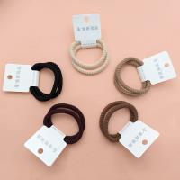 2 black-brown plush hair ties for autumn and winter