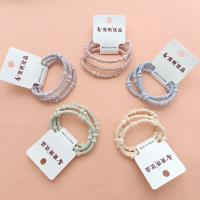 3 pieces of candy-colored bamboo-jointed high-elasticity hair ties