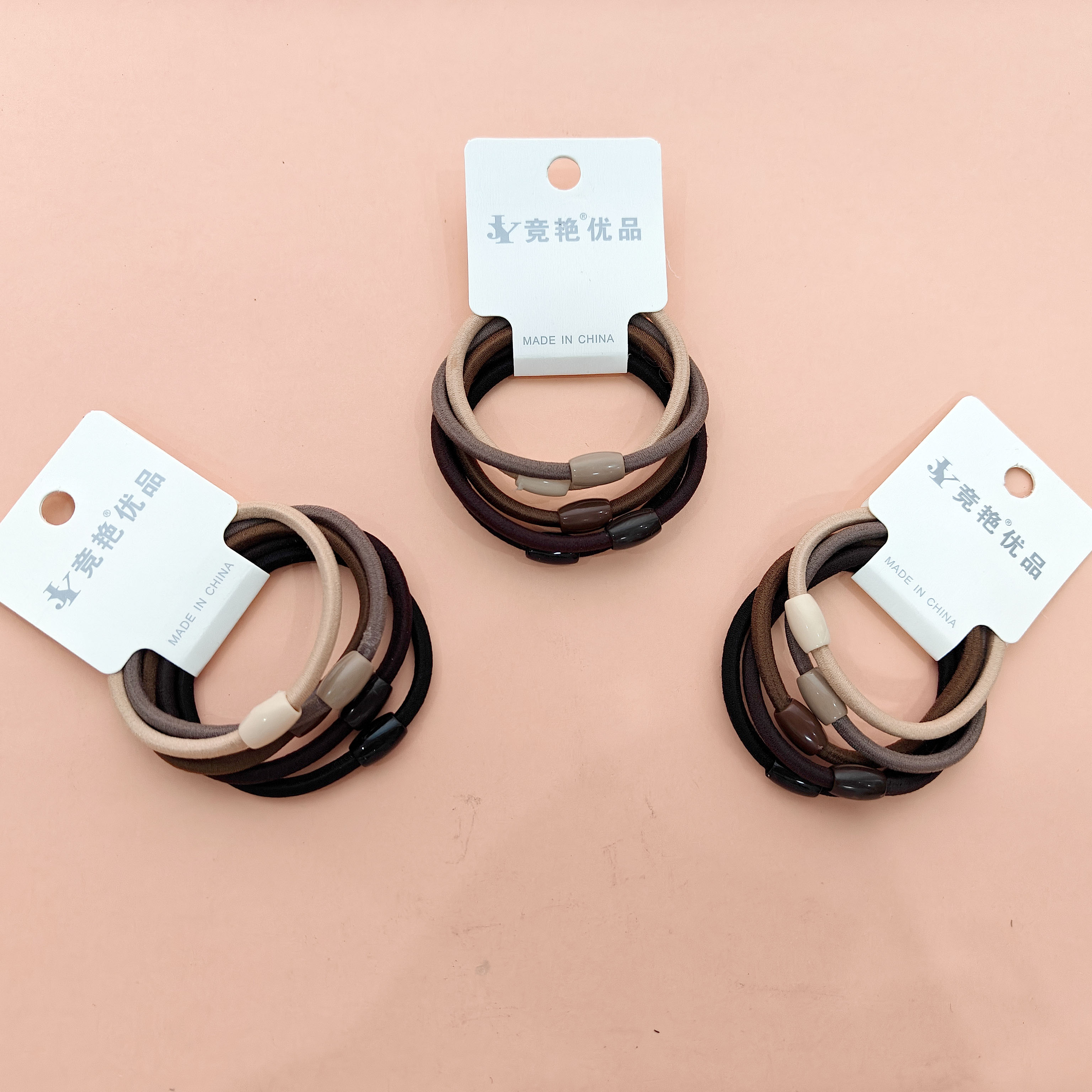 5 colorful durable seamless hair ties