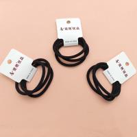 3 pure black simple striped headbands