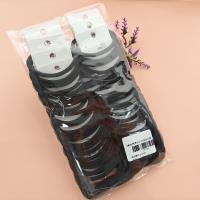 3 pure black simple striped headbands