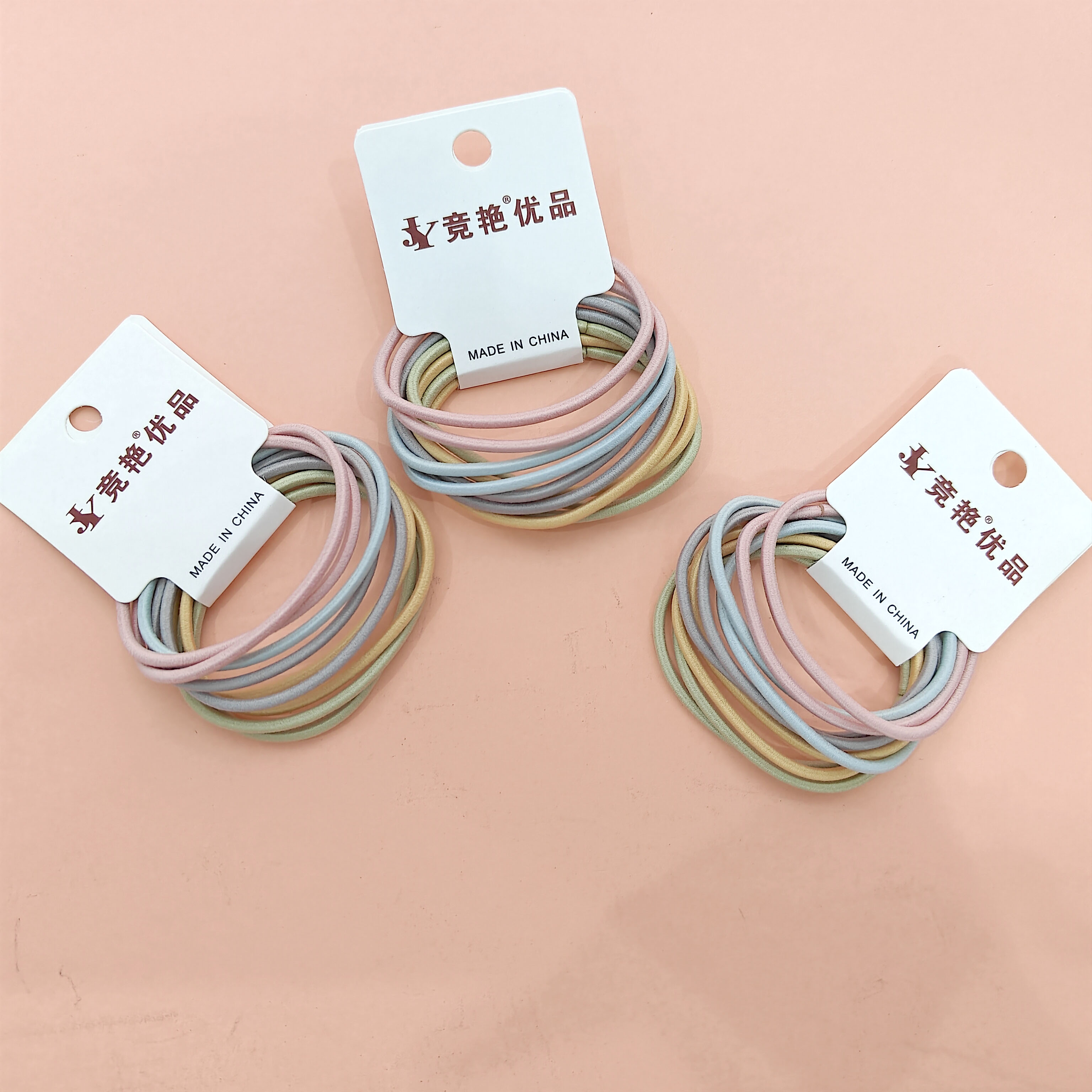 10 pieces of thin fashion headbands decorated with dopamine patterns