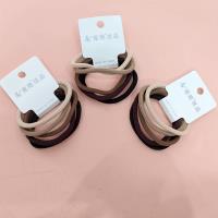 5 large-diameter round thick hair ties in earth tones, simple and elegant in style