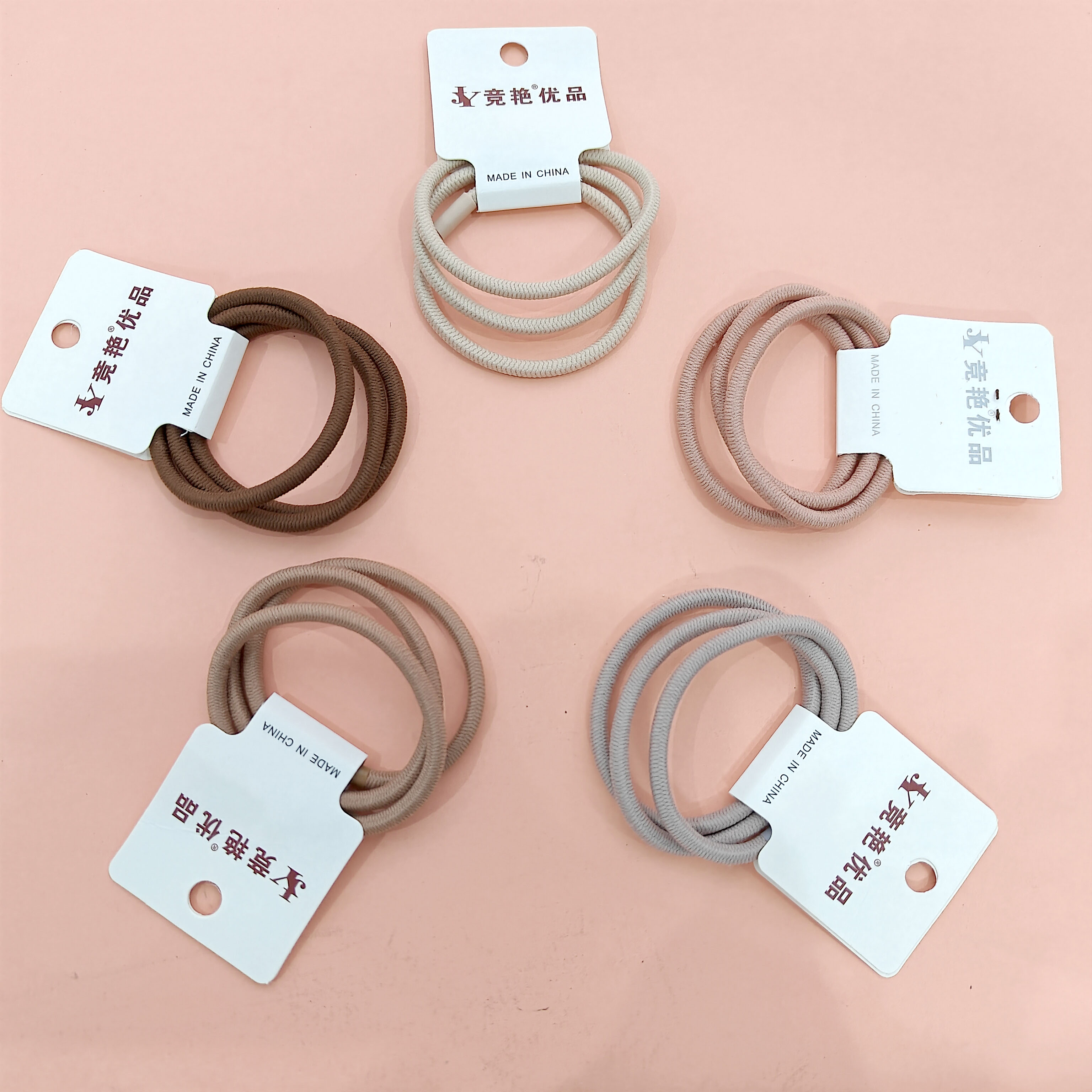 3 striped headbands in milk tea color, perfect for any outfit