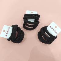 5 black seamless thickened hair ties