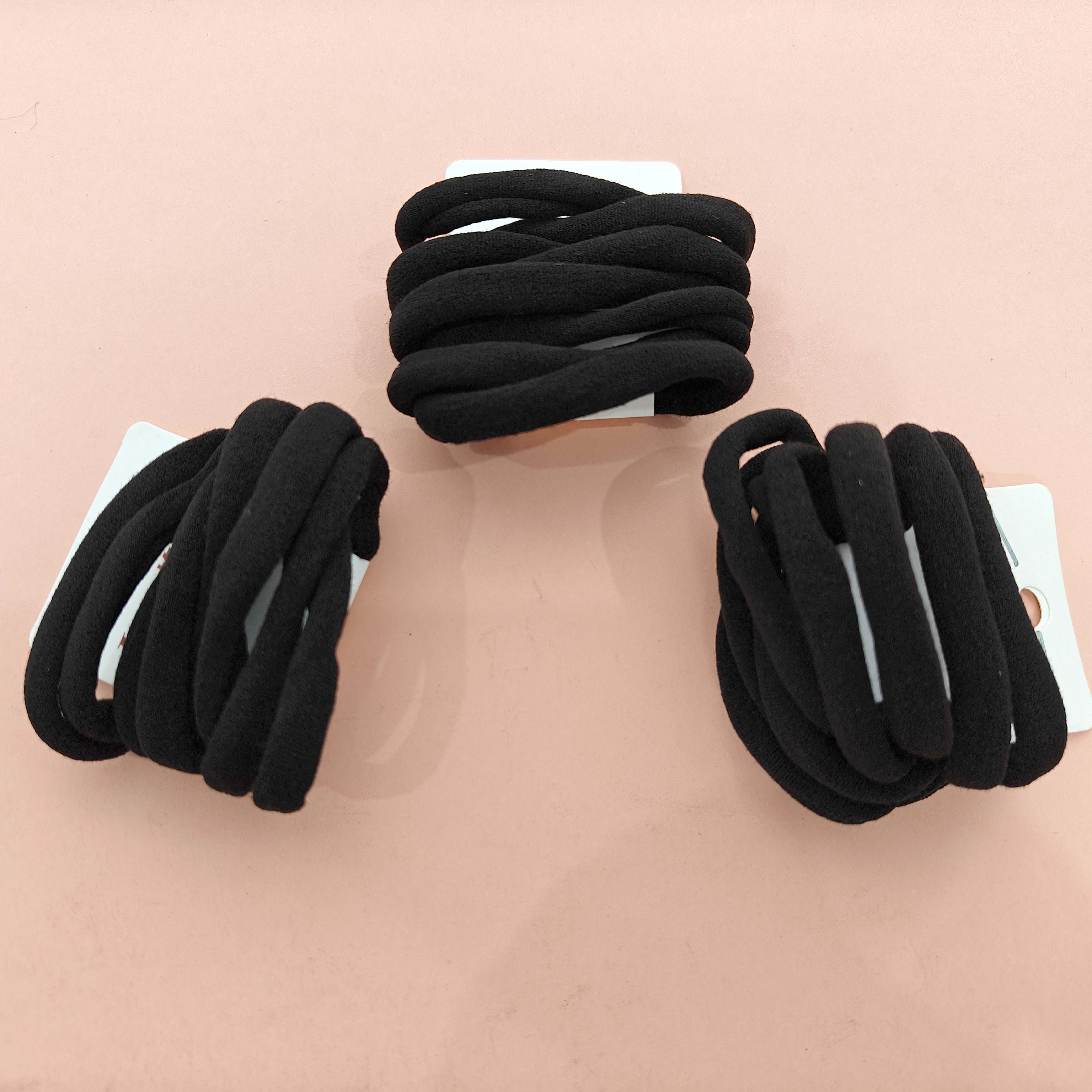 8 black thickened rubber bands