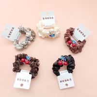 2 pearl cherry hair ties