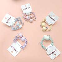 2 pieces of macaron-colored round dot square diamond head rope