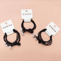 2 strands of black lucky flower knot pearl head rope