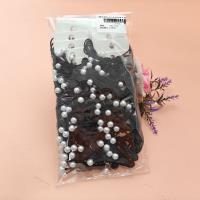 2 strands of black lucky flower knot pearl head rope