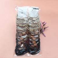 3 pieces of high-elasticity bear-head ropes in earth tones