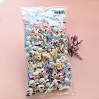 2 pairs of candy-colored puppy pearl headbands