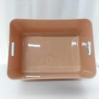 6909 Bear-themed Fabric Flower Striped Storage Box