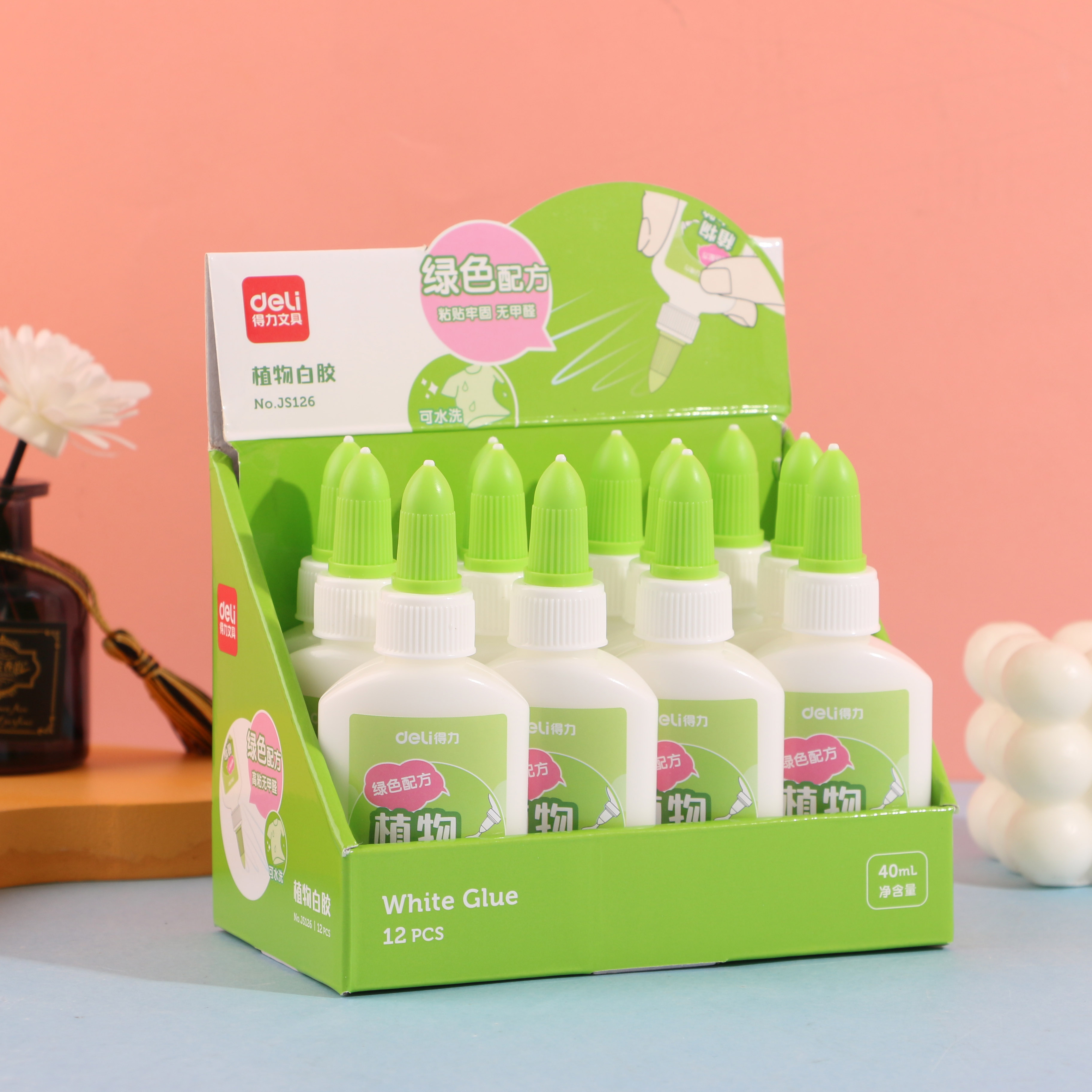 Derui JS126 Plant White Glue, 40ml, Green