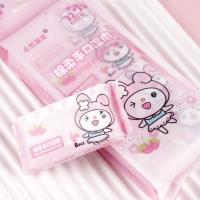 1392 Mini Four-Pack Pink Wet Wipes