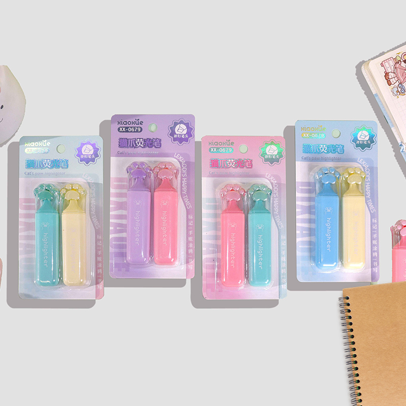 XX-0679 Cat Claw Fluorescent Pens, 2 Pieces