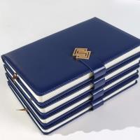 XX-25-122 Round Gold Buckle Leather Cover Diary Notebook