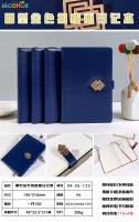 XX-25-122 Round Gold Buckle Leather Cover Diary Notebook