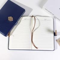 XX-25-122 Round Gold Buckle Leather Cover Diary Notebook