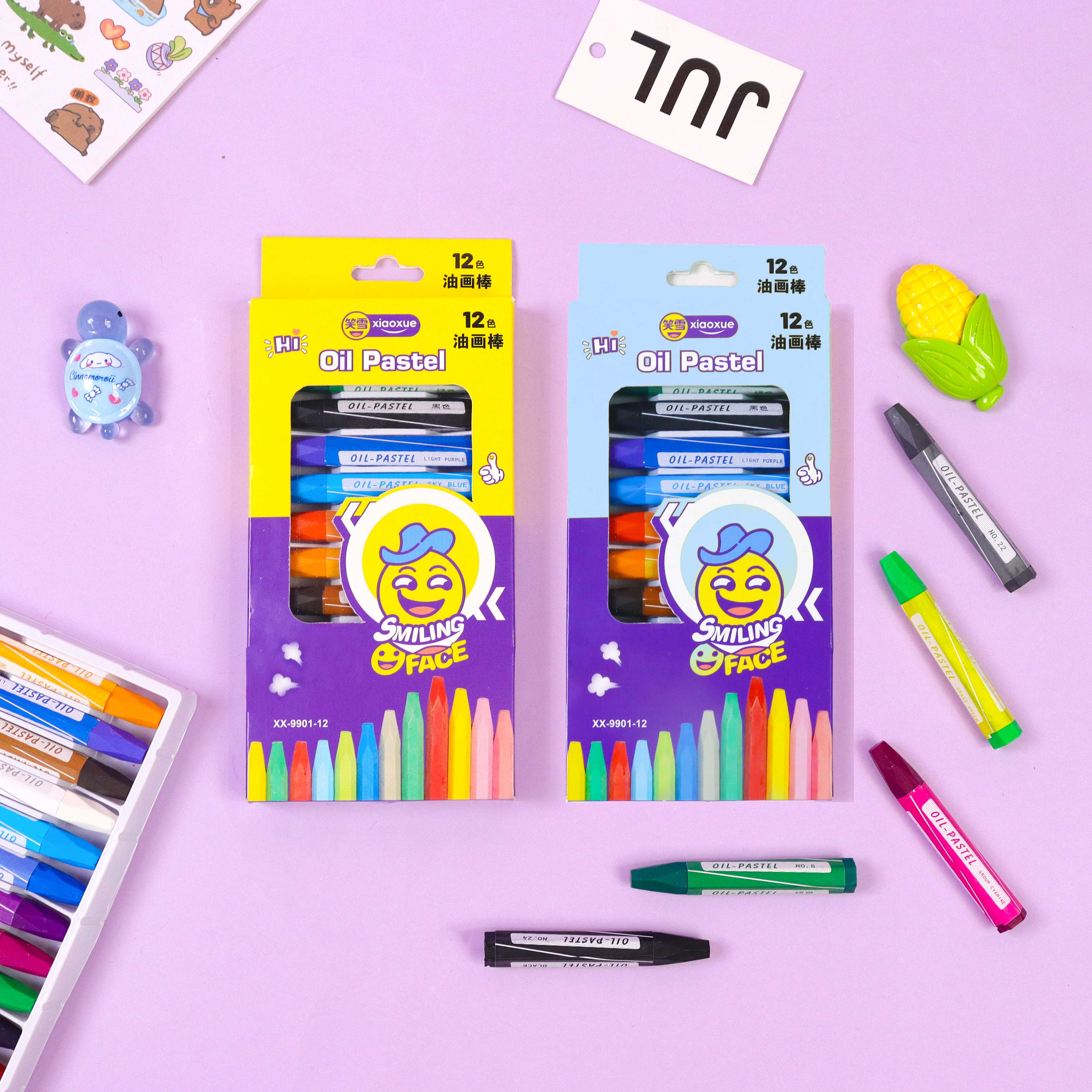 XX-9901-12 color oil pastels