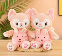 Carrying a fox on a baby carrier