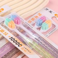 The "Tooth Star 0359A" double-packaged colorful toothbrush set contains 100 bristles.