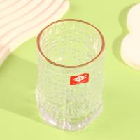 Jingyuan 15012 short-stemmed glass with a gold-edged rim