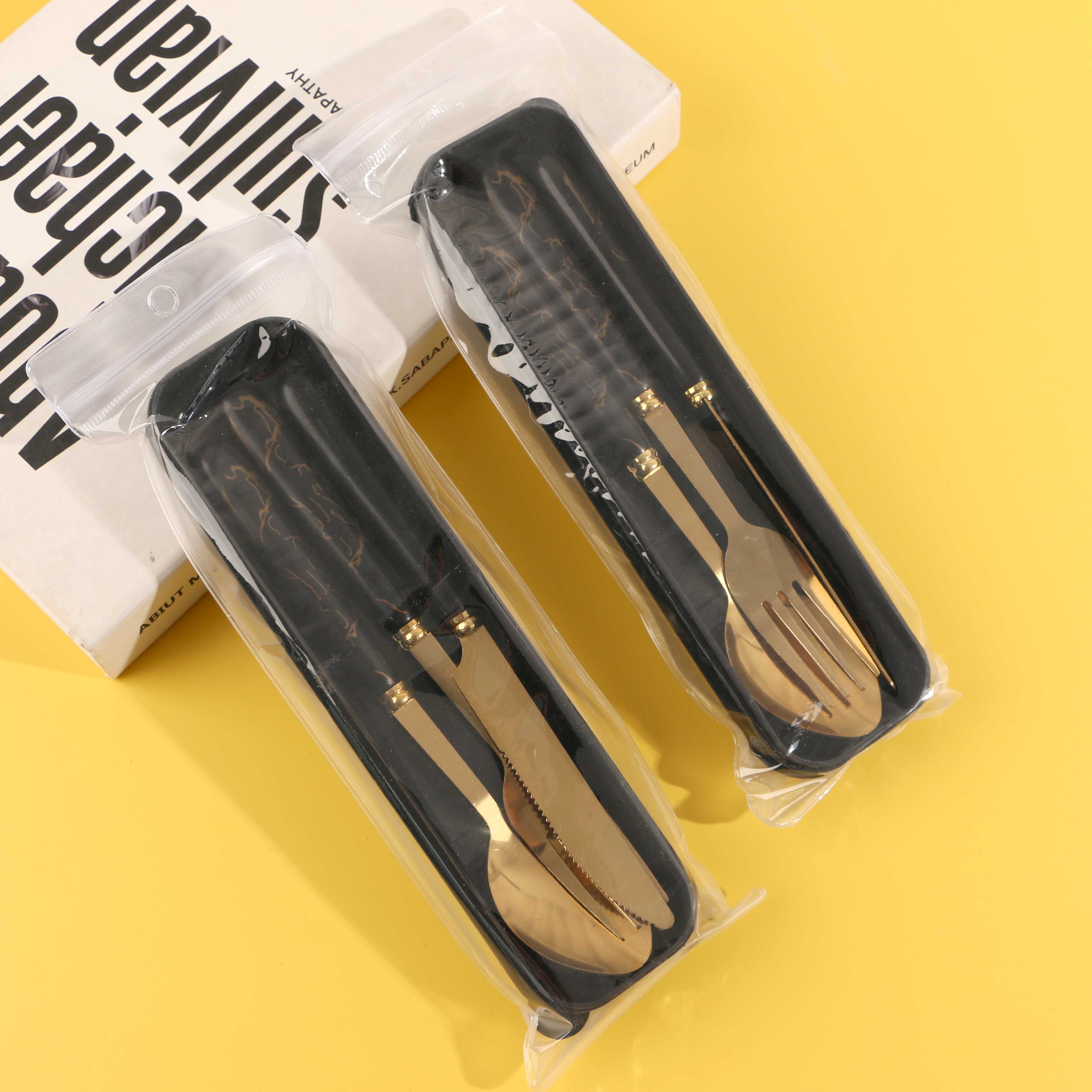 镀金大理石叉刀