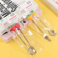 Gold-plated fruit spoons and forks