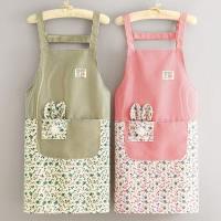 عباءة شيف مربوطة من القطن الخيزراني من HLH-6626 بنقوش أرنب صغيرة.