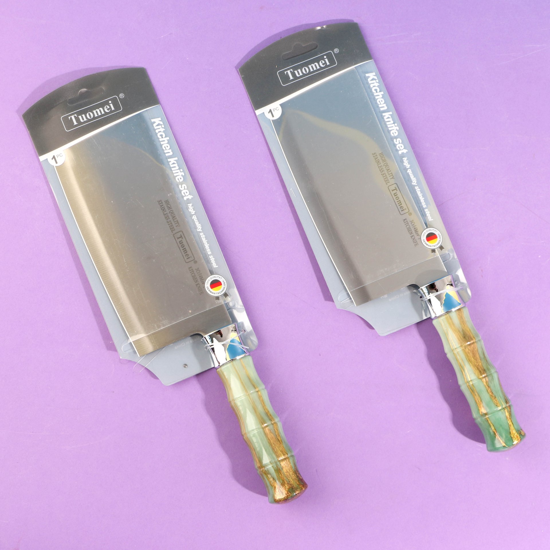 TMDJK-50-1 Bamboo-patterned Hot-stamped Kitchen Knife