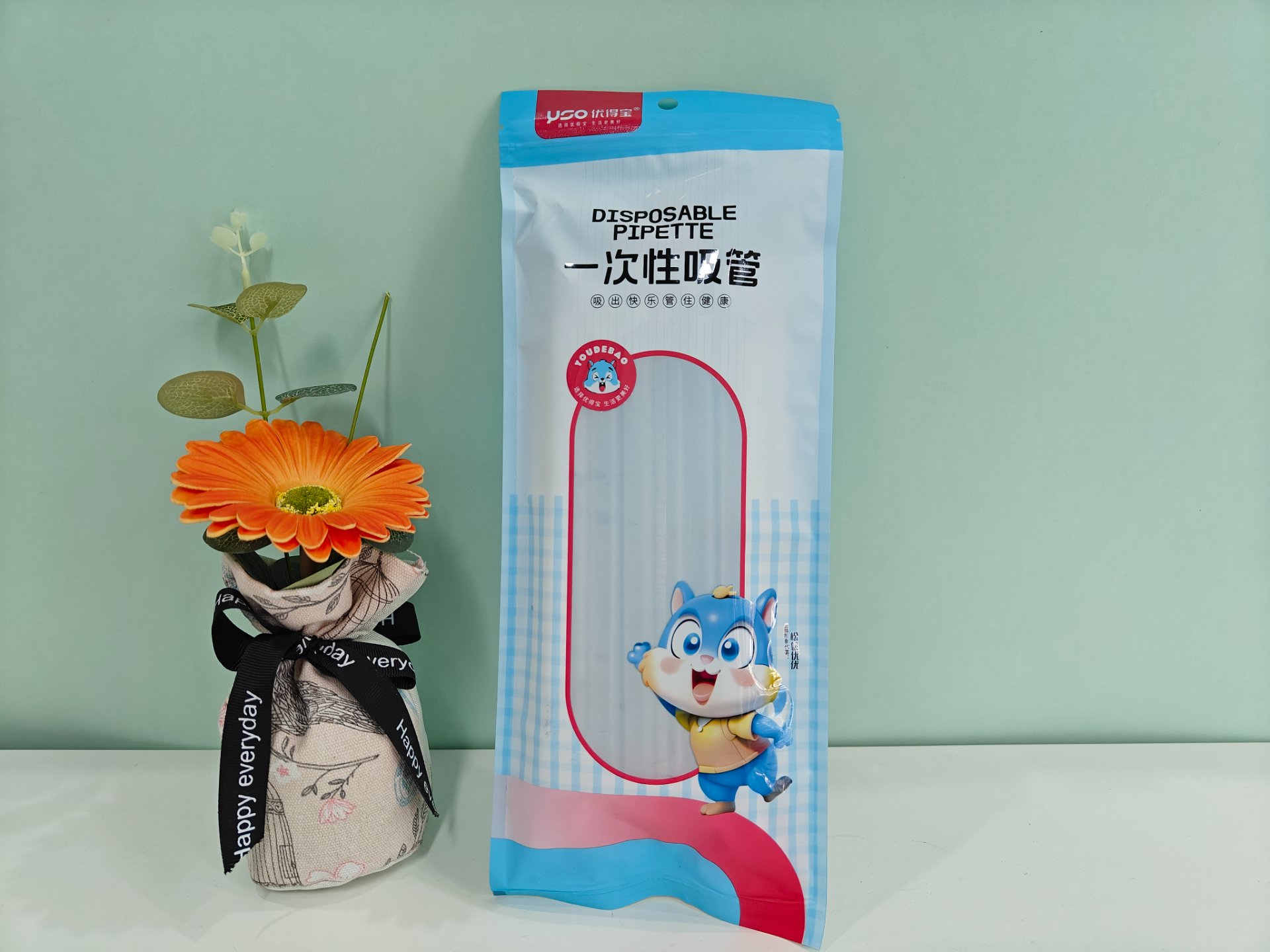 يمكن أن تنحني Y7023 قش مشروبات الشاي والحليب.