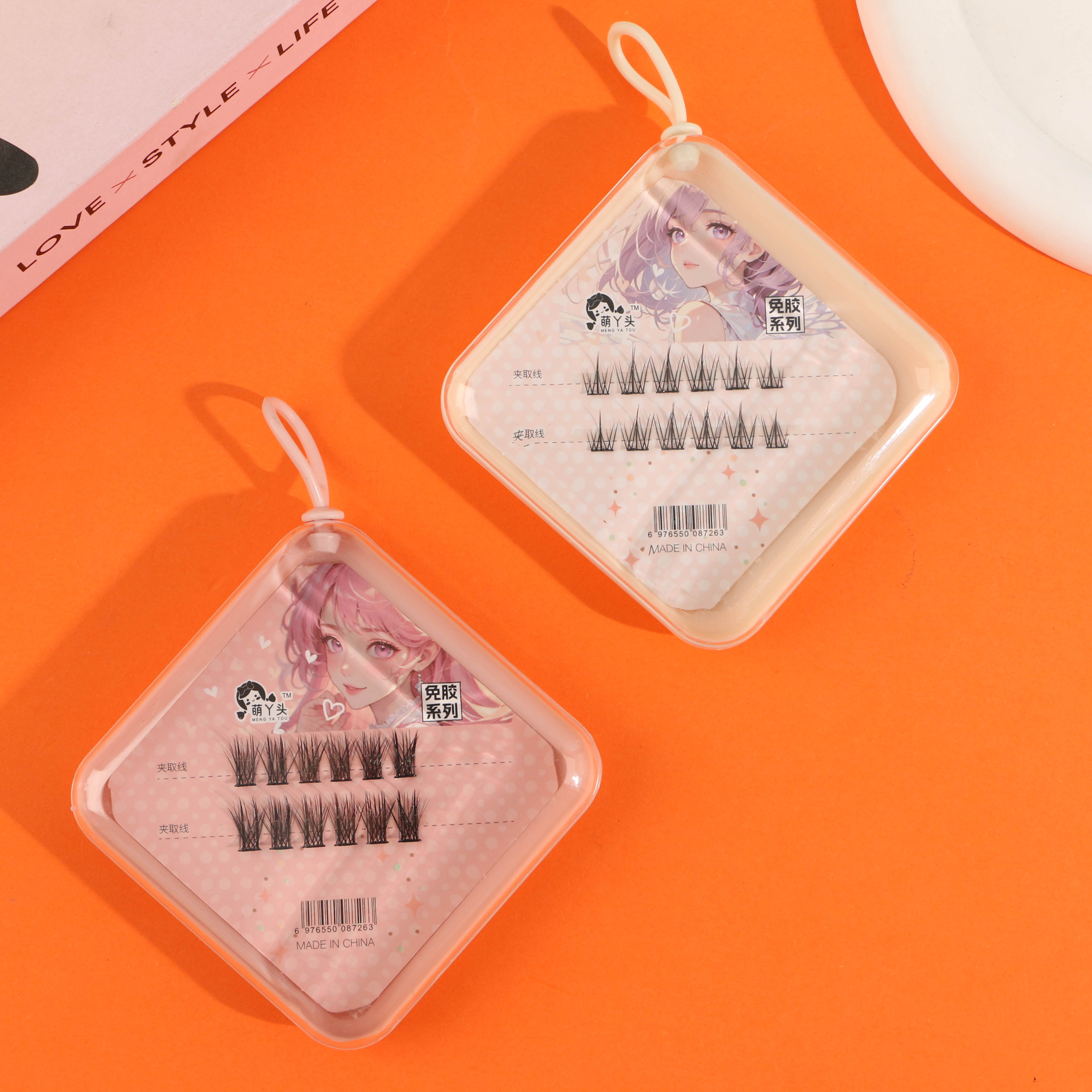 N-shaped square box adhesive-free false eyelashes