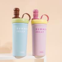 Fashionable portable flower-printed tea cup, 600ml