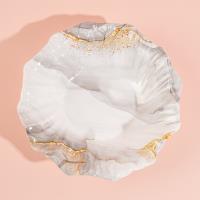 QY-6855 Petal Storage Tray with Jade Stone Pattern