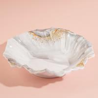 QY-6855 Petal Storage Tray with Jade Stone Pattern